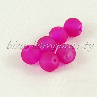 Purpurové ledové korálky 6mm 20ks