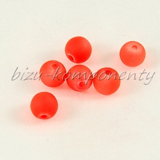 Oranžové ledové korálky 6mm 20ks