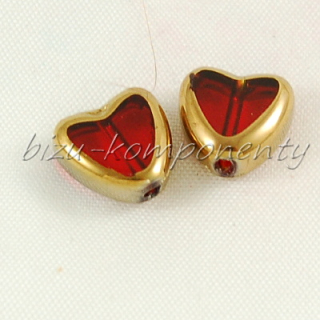 Skleněný korálek s pokovením, 10x10mm