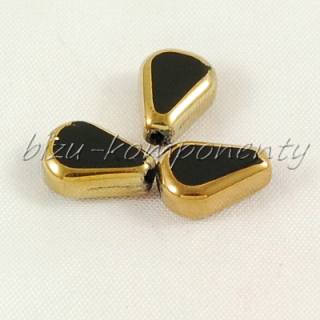 Skleněný korálek s pokovením, 10x10mm