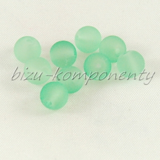 Bledě zelené ledové korálky 6mm 20ks