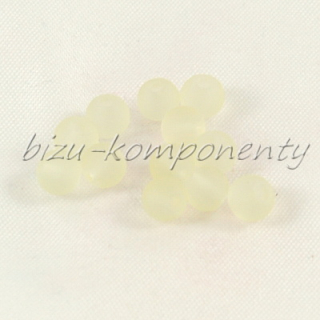 Béžově zelené ledové korálky, 4mm 20ks