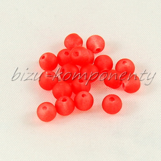 Oranžové ledové korálky, 4mm 20ks