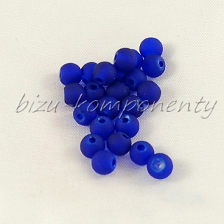 Kobaltově modré ledové korálky, 4mm 20ks