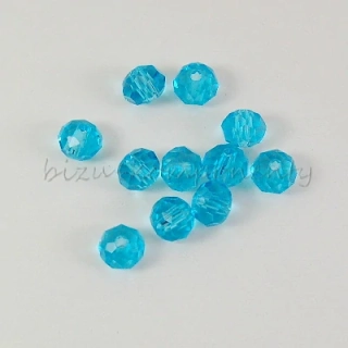 Modrý broušený korálek 6mm 10ks