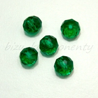 Zelený broušený korálek  10mm 5ks