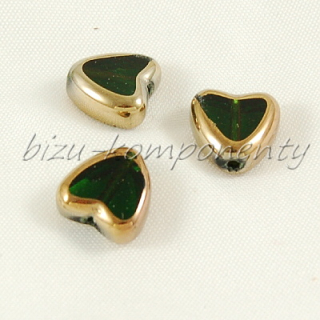 Skleněný korálek s pokovením, 10x10mm