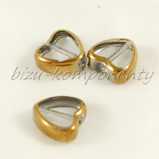 Skleněný korálek s pokovením, 10x10mm