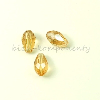 Zlatožlutý broušený korálek kapka 12x8mm, 5ks