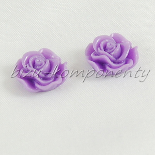 Kabošon fialová růže 3, 12x14mm