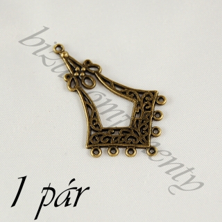 Delší ramínko bronzové barvy 