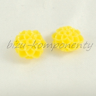 Žlutý kabošon - malá jiřinka 10mm