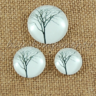 Skleněný kabošon strom 7, 18 mm