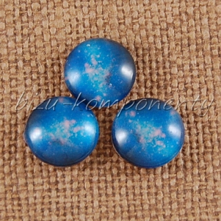 Skleněný kabošon mléčná dráha, 10 mm