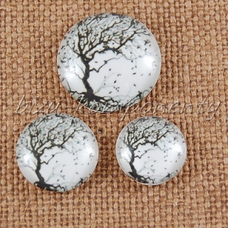 Skleněný kabošon strom 8, 14 mm