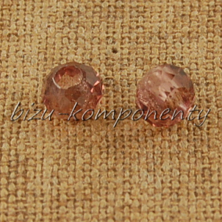 Broušený korálek s širokým průvlekem, světle fialový 8mm