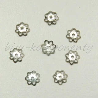 Malinký kaplík platinové barvy 10ks