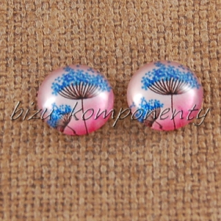Skleněný kabošon semenáčky 2, 10 mm