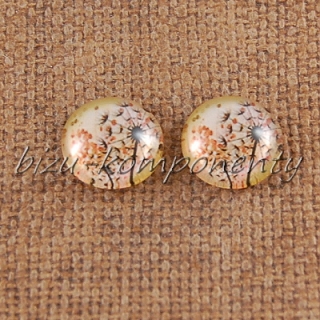 Skleněný kabošon semenáčky 6, 10 mm