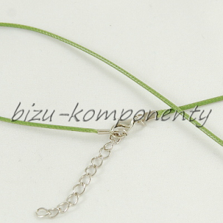 Zelený náhrdelník, voskovaná šňůrka