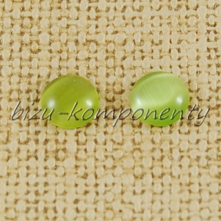 Žlutozelený kabošon, 6 mm