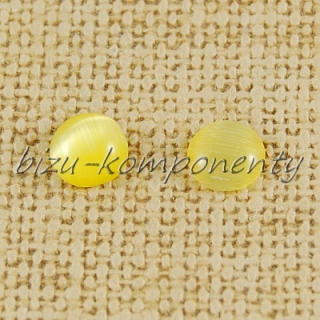 Žlutý kabošon, 6 mm
