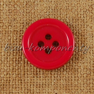 Kabošon červený knoflík 17 mm