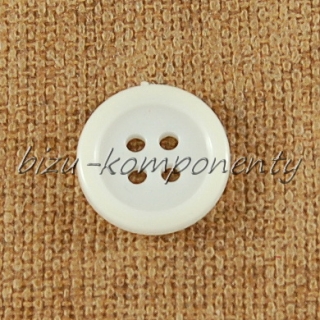 Bílý knoflík 15 mm