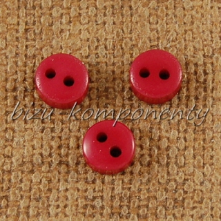 Tmavě červený knoflík 6 mm