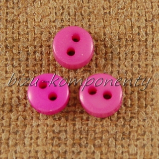 Sytě řůžový knoflík 6 mm