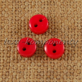 Červený knoflík 6 mm