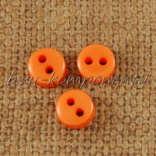 Oranžový knoflík 6 mm