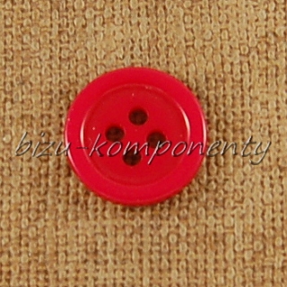 Červený knoflík 15 mm