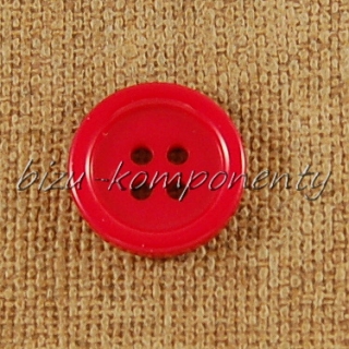 Červený knoflík 16 mm