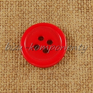 Cihlově červený knoflík 17 mm