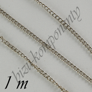 Řetěz platinové barvy č.4 - 1m
