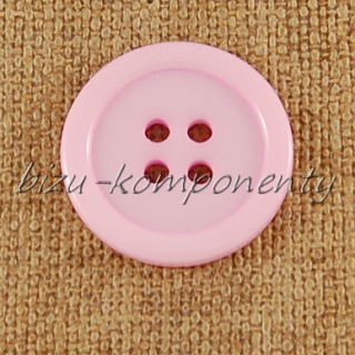 Růžový knoflík 22 mm