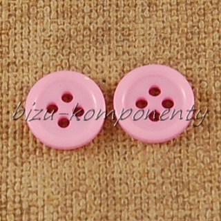 Růžový knoflík 11 mm