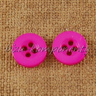Sytě růžový knoflík 11 mm