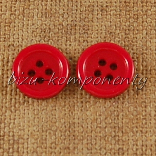 Červený knoflík 12 mm