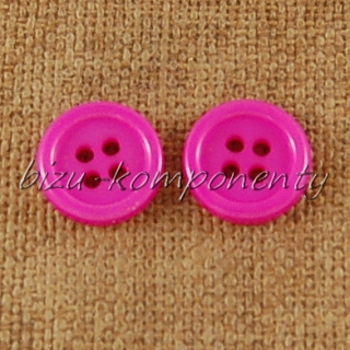 Sytě růžový knoflík 12 mm
