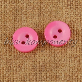 Sytě růžový knoflík 10 mm