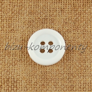 Bílý knoflík 15 mm