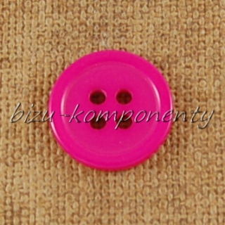 Sytě růžový knoflík 17 mm