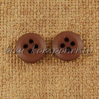 Hnědý knoflík 9 mm