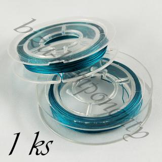 Tyrkysové bižuterní lanko 0,38mm 10m