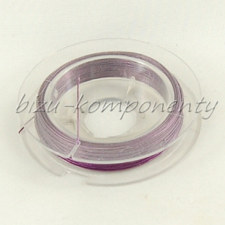 Fialové bižuterní lanko 0,38mm 10m