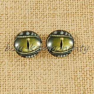 Skleněný kabošon oko 1, 12 mm