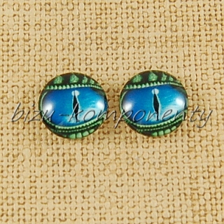 Skleněný kabošon oko 3, 12 mm