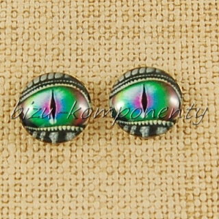 Skleněný kabošon oko 9, 12 mm